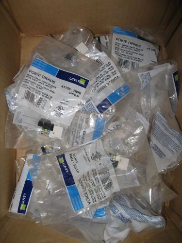 New Lot of 23 Leviton 41106-RW6 Voice Grade Snap In Jacks White Color