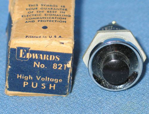 Edwards Signaling #821 High Voltage Push Button Switch 15A 250V - NOS