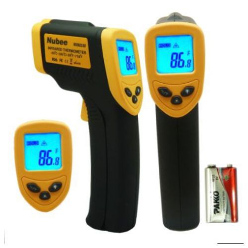 Nubee temperature gun non-contact infrared thermometer, yellow/black for sale