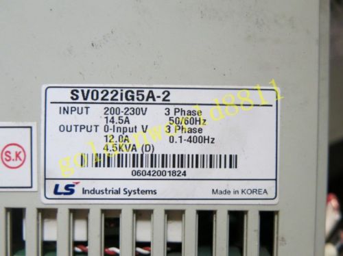 LS(LG) Inverter SV022iG5A-2 220V 2.2KW good in condition for industry use