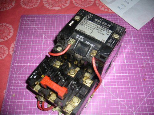 Motor starter, square d,  class 8536, sag12, series b, 208 coil, size 00, new for sale