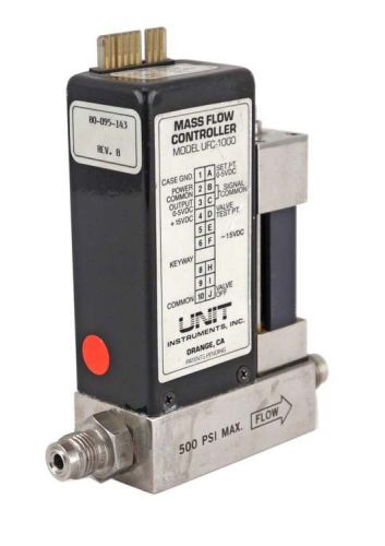 Unit ufc-1000 range:100sccm gas:sf6 500psim 1/4&#034;npt mass flow controller mfc for sale