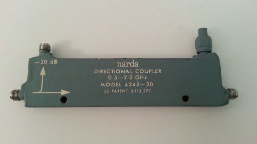 Narda 4242-20 RF Directional Coupler 20dB 0.5-2.0GHz SMA