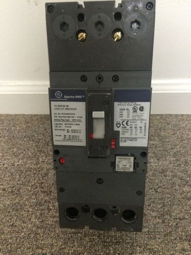 Ge sfha36at0250 3 pole 250 amp 600 volt   note: does not include rating plug for sale
