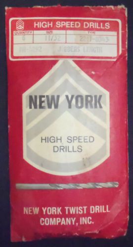 11/32nds Fractional Drill Bit Pack New York Twist Drill High Speed - 3 Bits