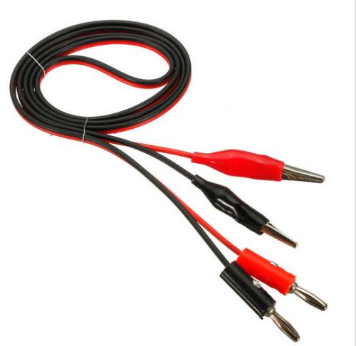5pcs alligator clips multimeter power supply test leads to 4mm banana plug clip for sale