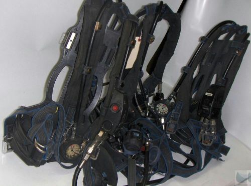 Lot of 3 Survivair Panther Sigma HP SCBA W/ Harness SCBA NFPA 1997 Ed FOR PARTS