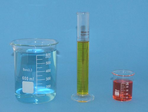 Beaker set 600mL 50mL Cylinder 50mL Borosilicate Glass Griffin Lab New beakers