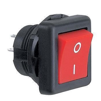 Radioshack 125v/10a spst rocker switch2 pins (3-pack) (red) # 275-0694 for sale