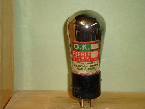 ONE TESTED GREAT CUNNINGHAM CX371A/71A- GLOBE SHAPE POWER TRIODE-VERY NICE TUBE