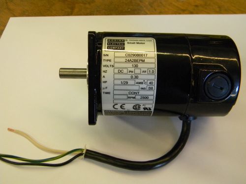 Bodine Motor 24A2BEPM 130V DC 1/29hp 0.3amp 2500rpm  Works great!    C3