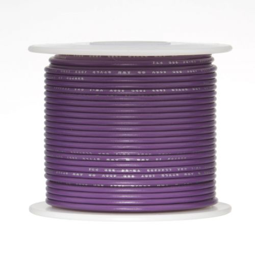 28 AWG Gauge Stranded Hook Up Wire Violet 250 ft 0.0126&#034; UL1007 300 Volts