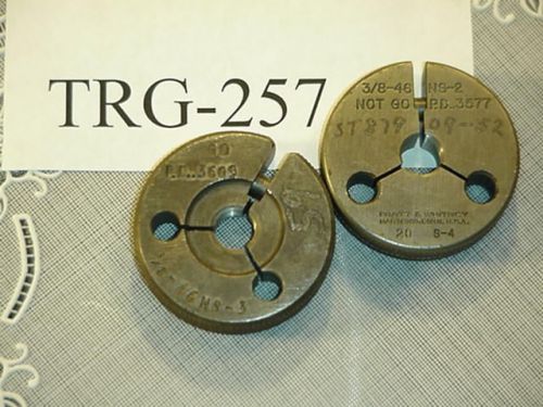 Thread Ring Gage Set 3/8-46 NS GO &amp; NOGO TRG-257
