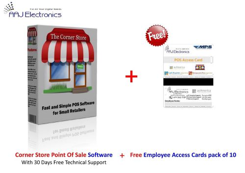Corner Store POS Retail Software with Free 10x Employee Access Cards