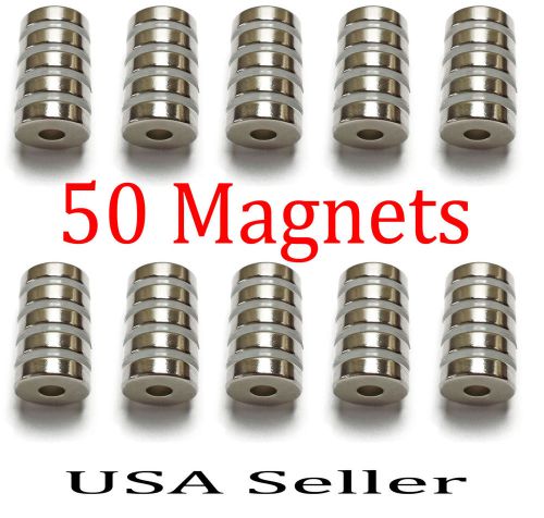 50 Magnets Strongest N50 Round Neodymium Ring 15x4mm Hole rare earth Countersunk