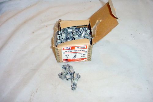 66 NOS Thomas &amp; Betts 35301 Lug-It Terminals for #6-#14 Copper Cables