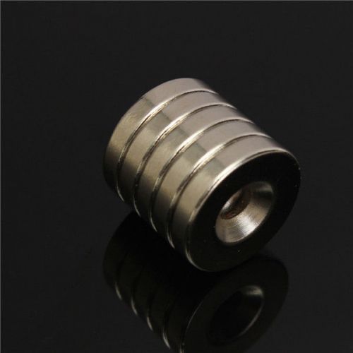 5pcs n50 20mmx4mm strong round countersunk ring magnets 5mm hole neodymium for sale