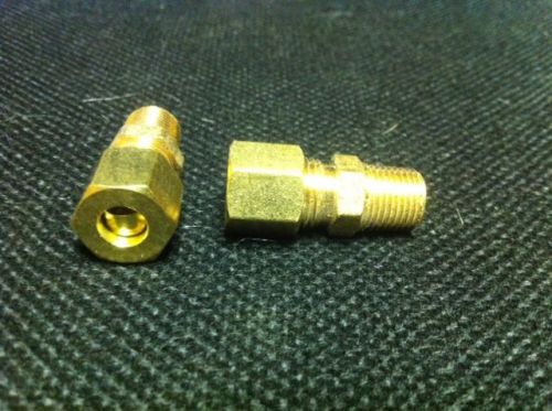 1/4 x 1/8 npt  compression straight brass  fitting 10 per bag for sale