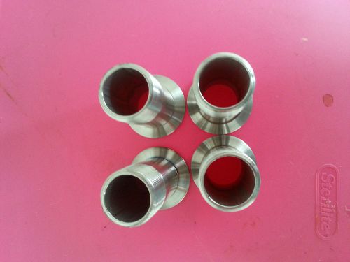 Straiht adapter1 1/2 quick clamp to 1 1/4 male threaded pipe set of (4) for sale