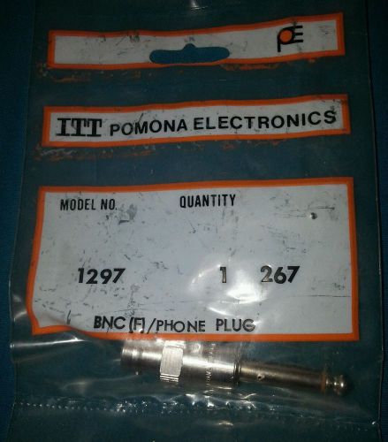 Pomona bnc (f) / phone plug audio adapter models 1297 headphone plug for sale