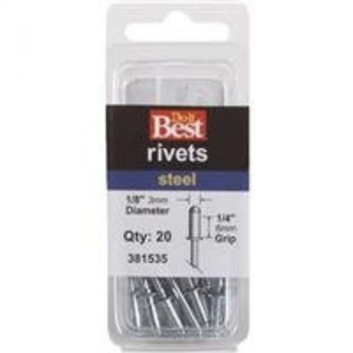 Pop rivets, 1/8&#034; x 1/4&#034; stl rivet do it best misc. chisels 381535 009326316000 for sale