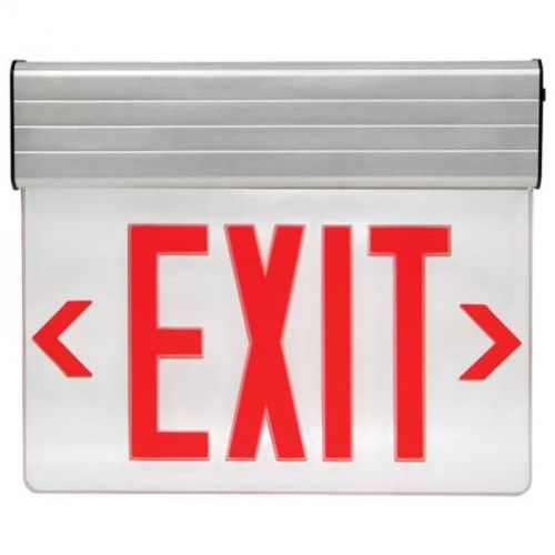 Edge lit led exit sign preferred industries security 617119 076335617916 for sale