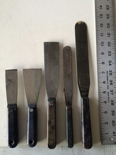 Letterpress printmaking vintage ink knife spatula set (assorted sizes) for sale