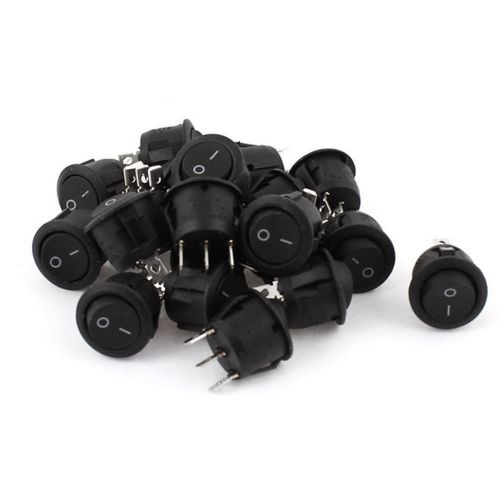 100pcs ac250v/6a  ac125v/10a 3pins snap in spdt round rocker switch for sale