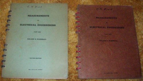 1948 1944 Measurements &amp; Electrical Engineering Part 1 &amp; Part 2 book set Spiral