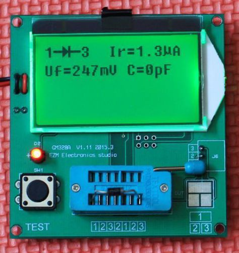 12864 LCD Transistor Tester Capacitance ESR Meter GM328A square wave generator
