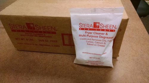 Box of 24 6oz Stera Sheen Red Label Fryer Cleaner &amp; Degreaser Packets -- 321800