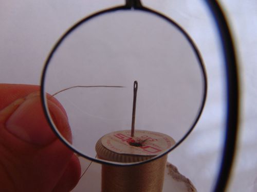 1916 Victorian Steampunk Magnifying Glass / Threading Needle.