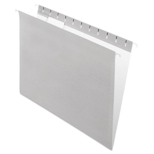 Pendaflex Hanging File Folders, 1/5 Tab, Letter, Gray, 25/Box, BX - ESS81604