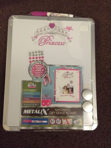 The Board Dudes Magnetic Dry Erase Metalix Board 11&#034; X 14&#034; Princess