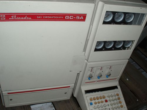Shimadzu gc-9a fpd flame photometric detector gas liquid chromatograph w/ column for sale
