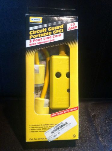 Brand New! Hubbell Circuit Guard Portable GFCI 3 Foot Line Cord