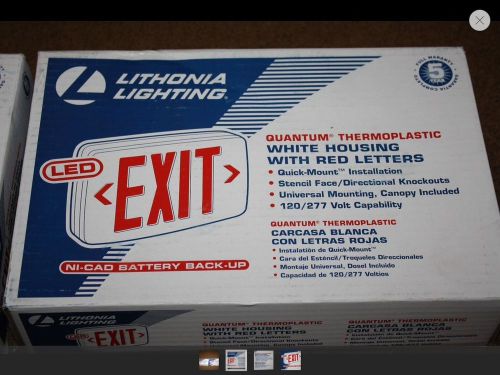 NEW Lithonia Lighting LED Emergency Exit Sign Model # LQM S W 3 R 120/277