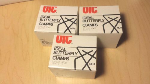 Paper Clamps (Butterfly Clamps) No. 1 Large - Silver - NEW - 3 Boxes (36 total)