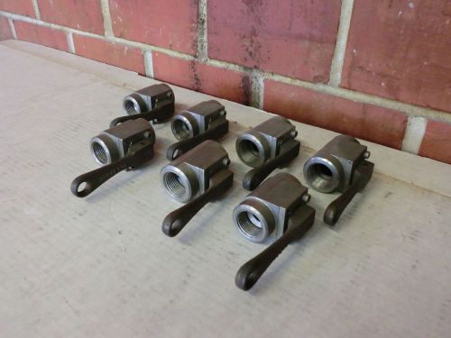 Lot of 7 - Vintage 3/4&#034; Stainless Steel Butterfly Keystone Valves