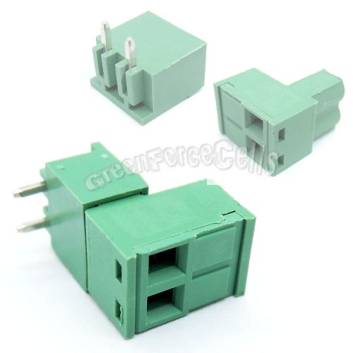 100pcs 2edg-5.08-2p 2 pin plug screw terminal block connector panel 5.08mm pitch for sale