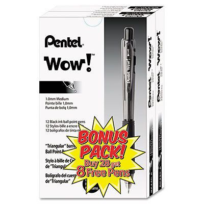 Pentel Wow! Colors Retractable Ball Point Pens Medium 8/Pkg-Assort 072512234433