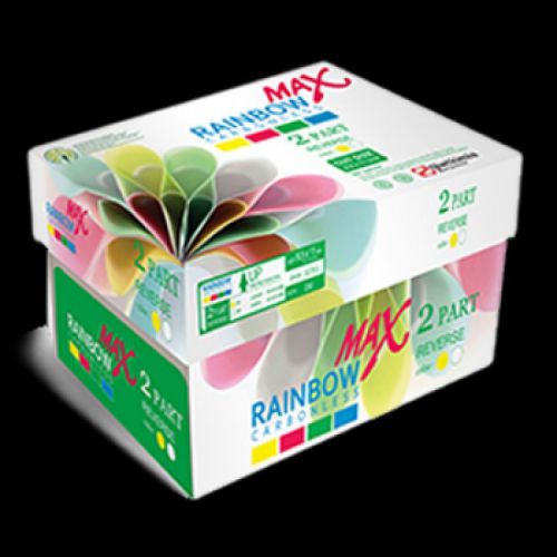 Rainbow Max NCR Carbonless 2 Parts Reverse Papers, for Laser &amp; Inkjet Printer