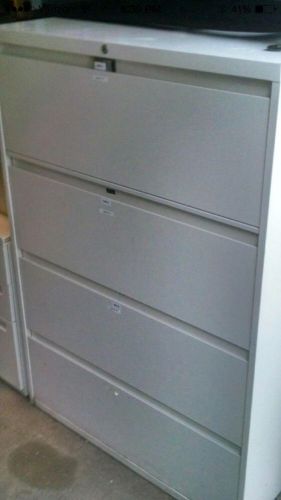 4 Drawer Beige Metal Filing Cabinet - Office - Commercial Grade