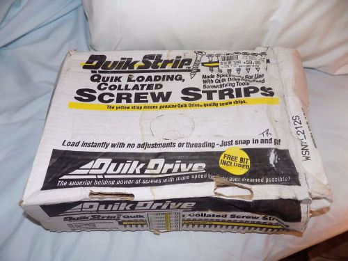 Box of 1,110 Quik Strip Quik Loading Collated Screw Strips 2.5&#034; Screws #T240