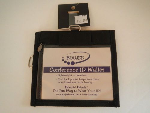 LOT of 2 CONFERENCE ID WALLETS - DUAL BACK POCKET, PEN HOLDER, BY BOOJEE BEADS