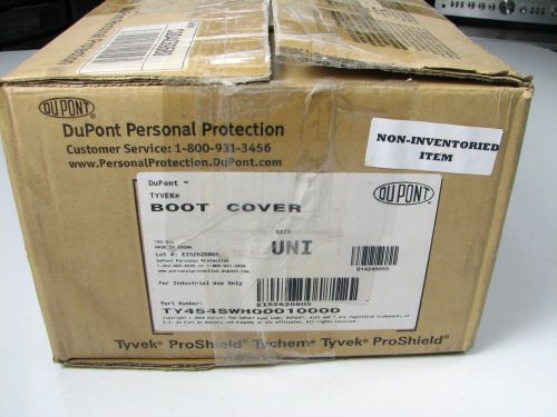 100 dupont tyvek® 18&#034; high boot covers with tyvek sole ty454s wh for sale