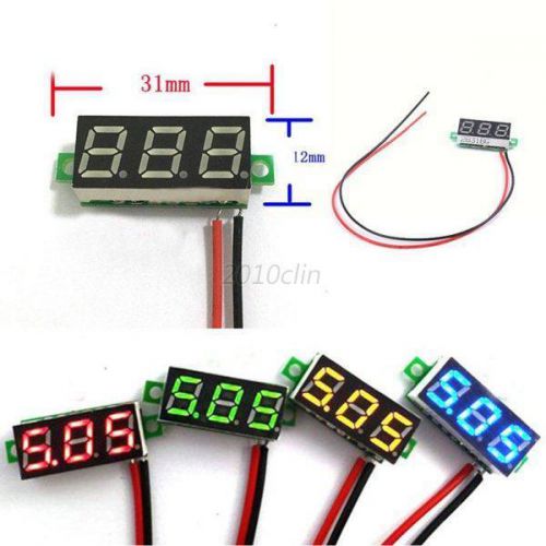 Hot DC 0-30V 2 Wire LED Display Digital Voltage Voltmeter Panel Car Motorcycle