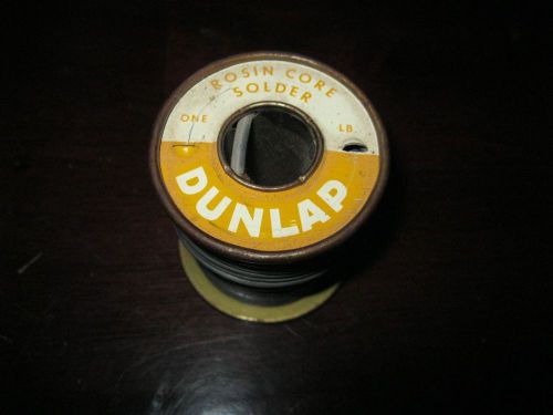 Vintage Dunlap Rosin Core Solder  14.5 oz of Solder