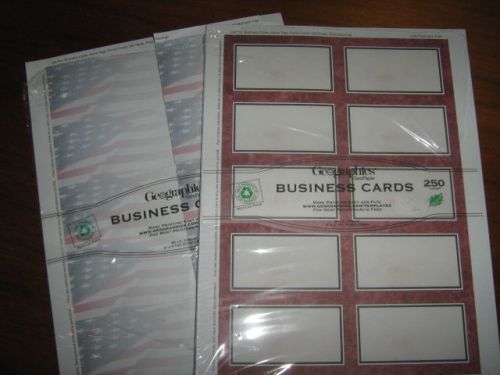 Geographics Business Cards perforated CARD STOCK 340 cards name tag event ticket