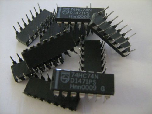 PHILIPS 74HC74N 74HC HC74 IC Integrated Circuit 14-Pin- Lot of 10 TESTED WORKING